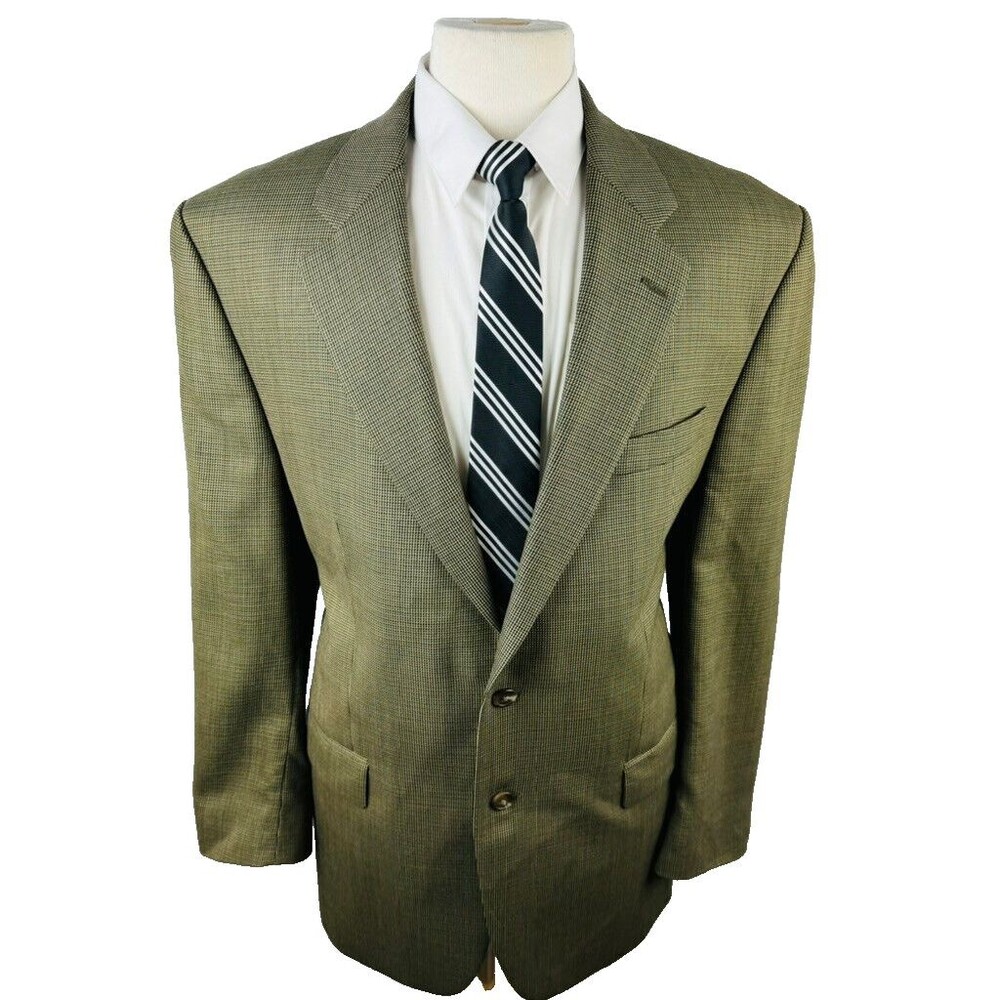 RALPH LAUREN MENS 44L BROWN CANADA SOFT 100% WOOL BLAZER SPORT COAT SUIT JACKET